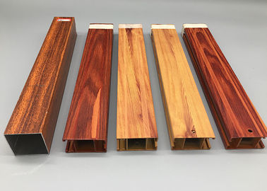 Lightweight Sliding Door Wood Finish Aluminium Profiles For Furniture , Architectural